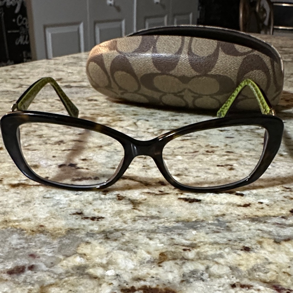 Coach Black and Lime Women's Glasses